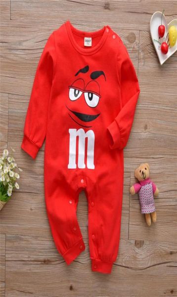 

newborn baby boys girls clothes 2 colors cartoon  beans 100 cotton long sleeve baby romper jumpsuits toddler casual baby clothin2854525, Blue