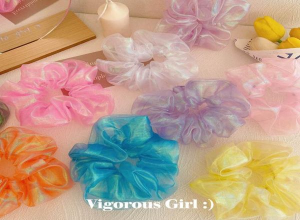 

colorful sweet girls hair scrunchies fashion girls scrunchies kids hairbands hair accessories for children designer hair bands b161106104, Slivery;white