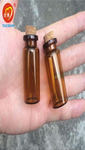 

2250125mm 10ml amber glass bottles with empty tiny jars cute 10ml glass corks bottle vials 100units bottle 3207453