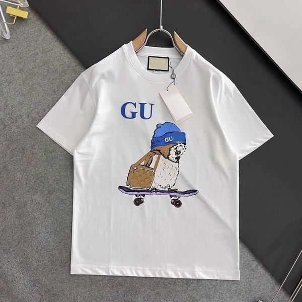 

23ss summer new mens t shirt hat skateboard printing tee shirt designer t shirt men women casual plus short sleeved loose oversized t-shirt, White;black