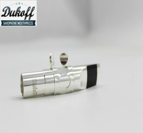 

dukoff new metal mouthpiece for alto tenor soprano saxophone size 5 6 7 8 9 silver plated sax nozzle instruments acce3174593