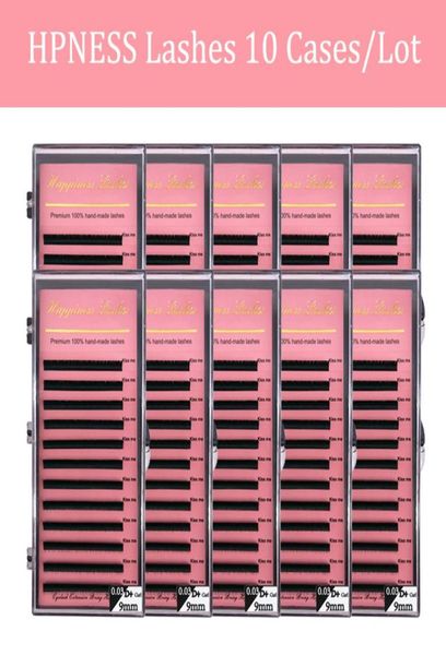 

hpness 10 trayslot fake eyelashes natural color uesd for professional eyelash extension very sofy with mixed length8446982