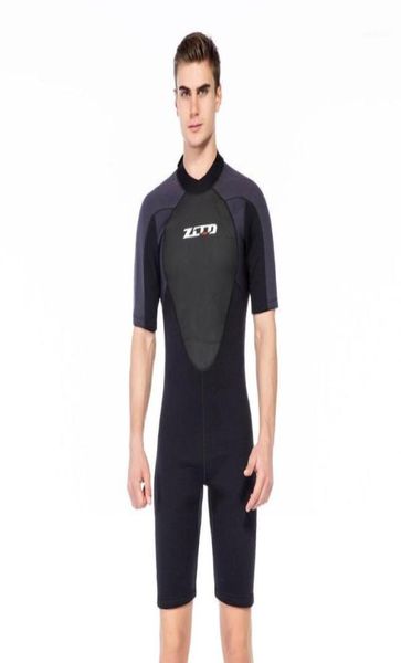 

swim wear zcco 3mm neoprene thick wetsuit men short sleeve scuba surfing sun protection warm snorkeling deep diving suit6958147