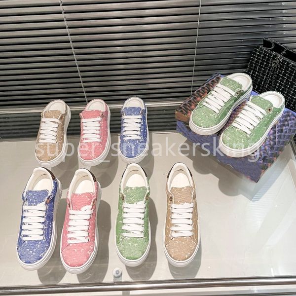 

designer shoes women platform sneakers embossed flat shoes fashion womens trainers rubber outsole chaussures size 35-41with box, Black