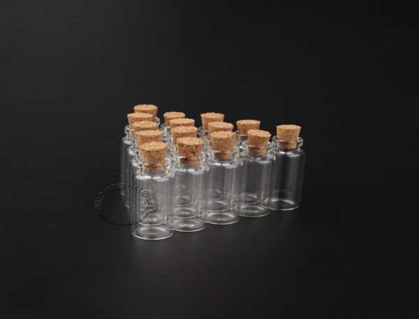 

50 x 3ml3g excellent wood cork glass vial small clear decorative bottle mini wishing bottles with cork ser6029894