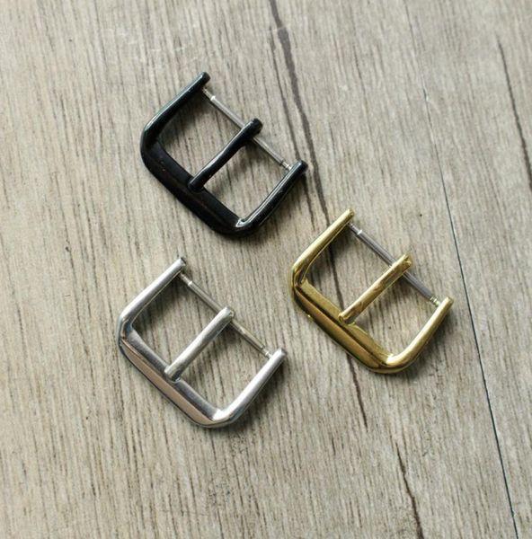 

1222mm black gold and silver size complete leather strap steel buckle belt buckle watch pin buckle stainless steel mat high quali1065275