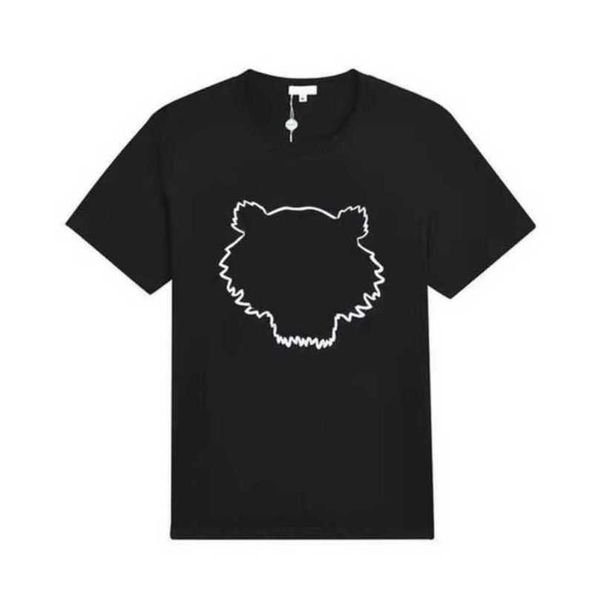 

womens designer t shirt kenzo mens tshirt summer streetwear short sleeve tiger head embroidery with letters printing loose tees trend gtqw, White