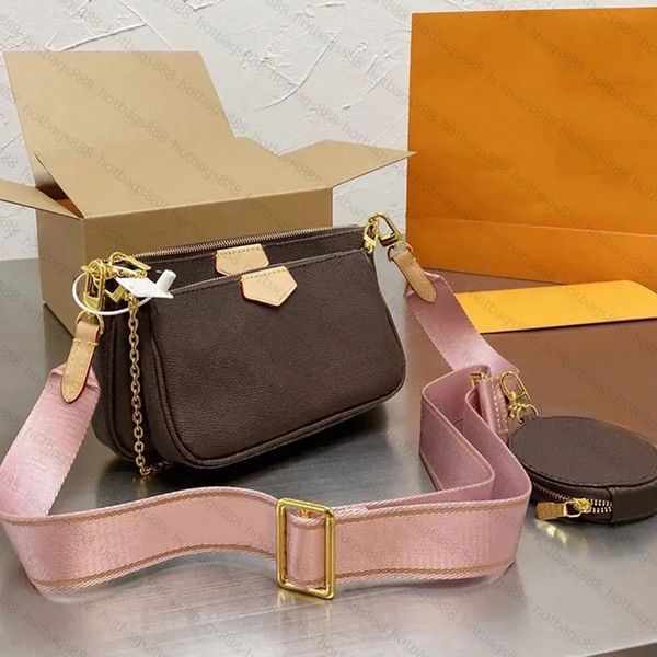 

designer bag 3 piece set multi pochette leather bags messenger bag women luxurys handbags shoulder black two piece crossbody the tote bag wa