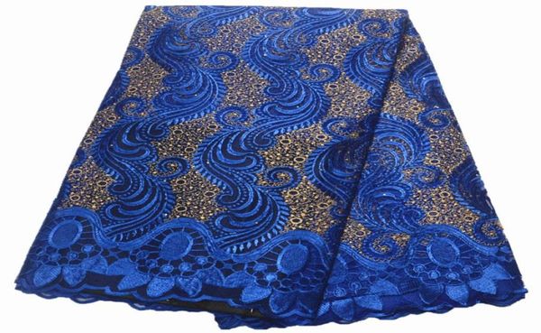 

teal lace fabric 2019 lace nigerian fabric for women dress african tulle with stones 5yards per piece7230645, Pink;blue