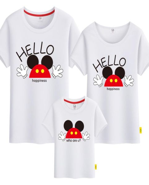 

2021 new spring and summer parent child tshirt mother daughter kindergarten class clothes family clothes three or four short slee2523904, Blue