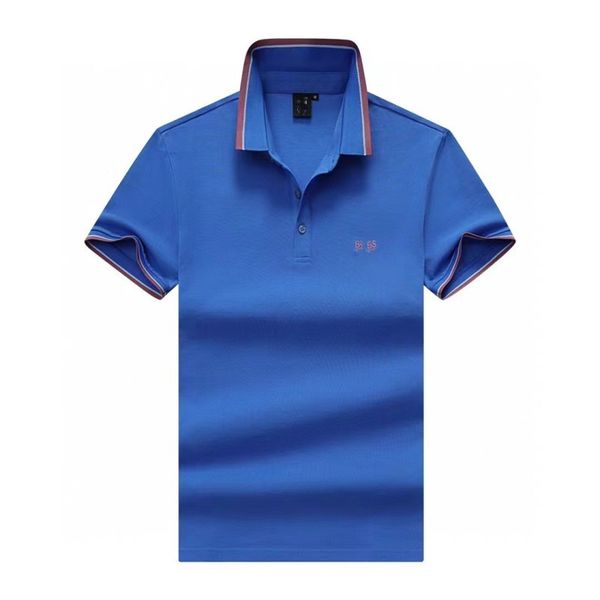 

business bos work clothes fashion casual mans t shirt luxury short sleeve black white colors are available 100 cotton breathable size m xxx, White;black