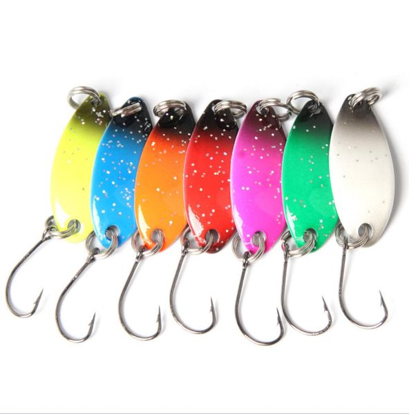 

metal spoon fishing lures 33mm 3g hard bait spinner jigging bait fishingtackle mix color5099412