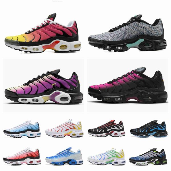

classic air plus max tn running shoes triple white gradient black royal blue fuchsia yellow teal chaussures mens tns requin seafoam universi