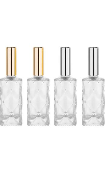 

10ml portable diamond shape glass roller bottle mini bottles with stainless steel roller balls for essential oils perfume5543001