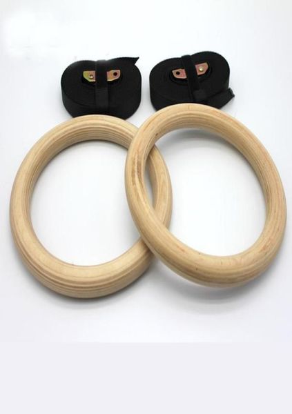 

wooden 28mm exercise fitness gymnastic rings gym exercise crossfit pull ups muscle ups1122596