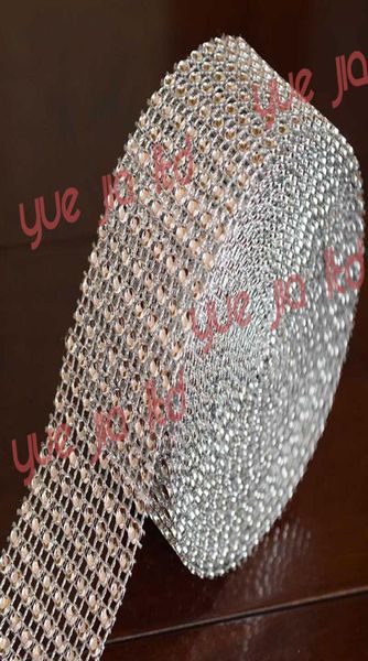 

155quotx30 ft silver diamond sparkle rhinestone wraps ribbon wedding home decor wedding centerpieces1804893