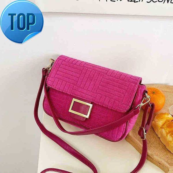 

designer bags suede women's 2023 spring new korean small square bag fashion versatile one shoulder msenger armpit tote purses ladies ha