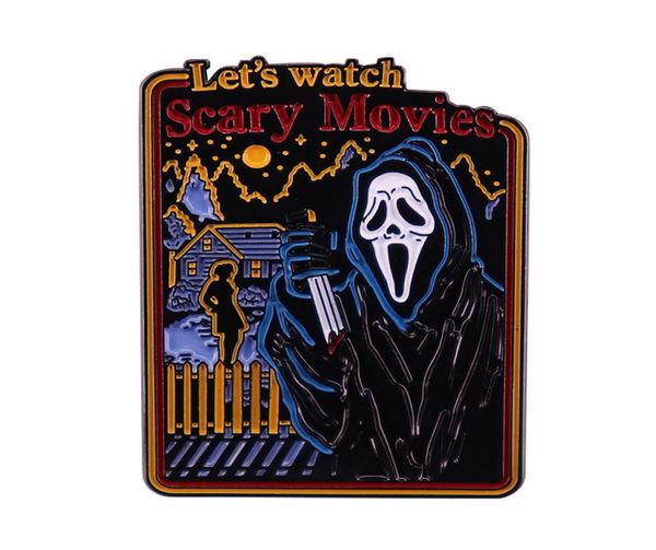 

halloween badges horror movie collection enamel lapel pin pins for clothes backpacks decoration jewelry accessories gifts4102981, Blue