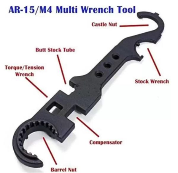 

ar15m4 m16 armorers wrench combo armorer spanner tool handguard stock barrel remove carbon steel hunting accessories9995665