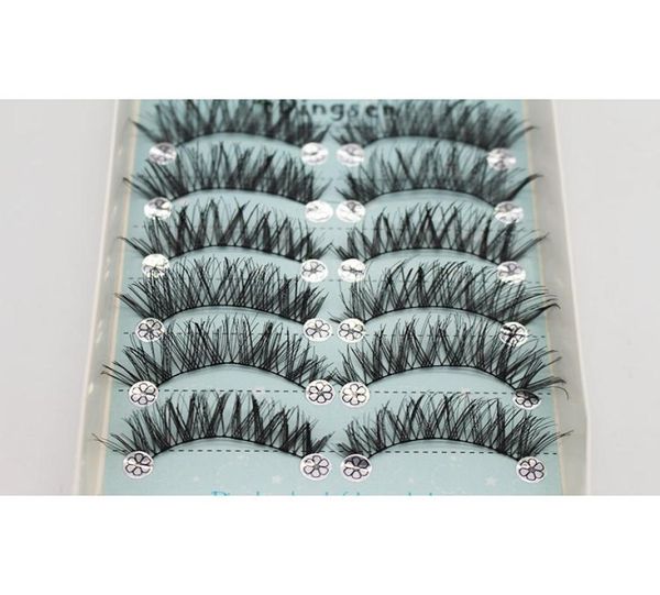 

short false eyelashes messy cotton stem 10 pairs h92 dingsen beauty tools9071273