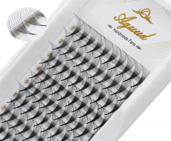 

aguud slim n base eyelash extension 5d 6d 8d 10d 12d 14d thin pointy stem lash premade volume fans 2206136081059