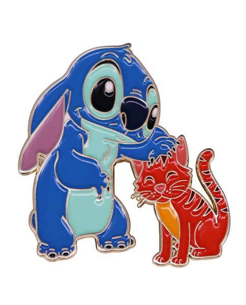 

cute cat hard enamel pins collect animal metal cartoon brooch backpack hat collar lapel badges women fashion jewelry gifts1753407, Blue