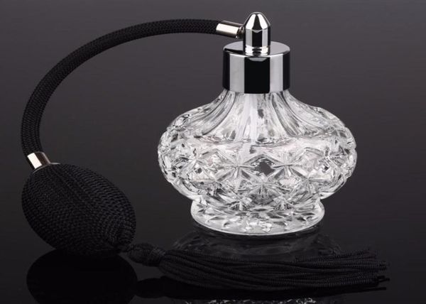 

vintage crystal perfume bottle 80ml black long bulb spray atomizer lady gift 2010131931549
