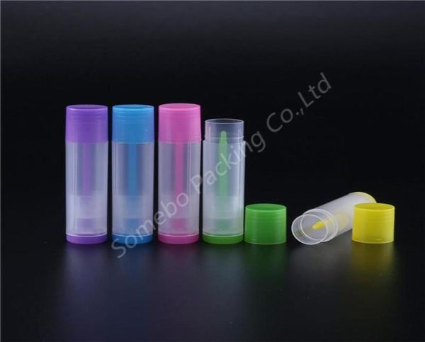 

100pcs 5g lip balm tubes empty plastic lip balm lipstick tube chapstick containers lipstick containers for handcraft diy 5 color8113618