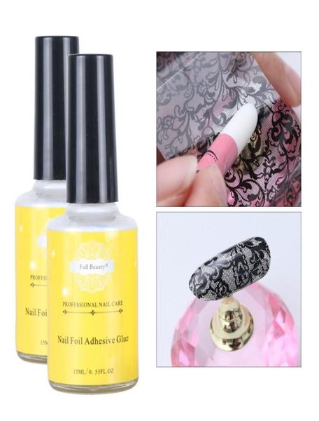 

15ml nail foil glue starry sky transfer foil gel adhesive nail polish glue for art decoration stickers manicure acces la9477980082, Red;pink