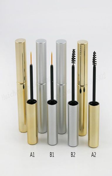 

24pcs x empty portable 8ml uv gold silver mascara tube eyelash vial liquid bottle container 8cc eyeliner make up1835781