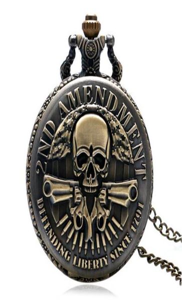 

new arrival 2nd amendment guns design pocket watch men vintage pendant watch p9875313070, Slivery;golden