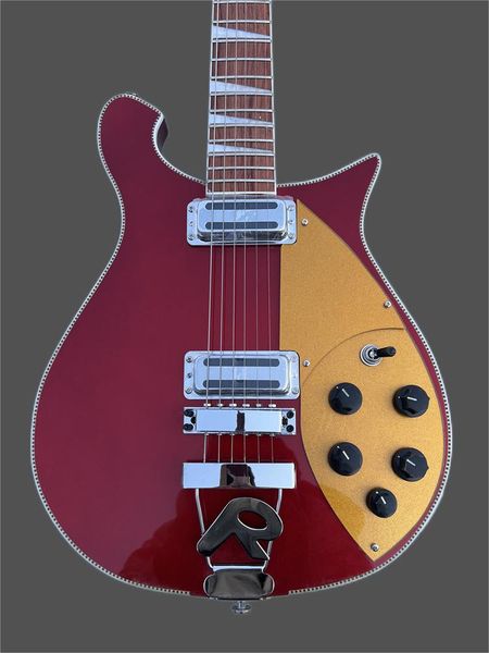 

rickon 660 string 325 electric guitar. metar red paint, neck through body, ing