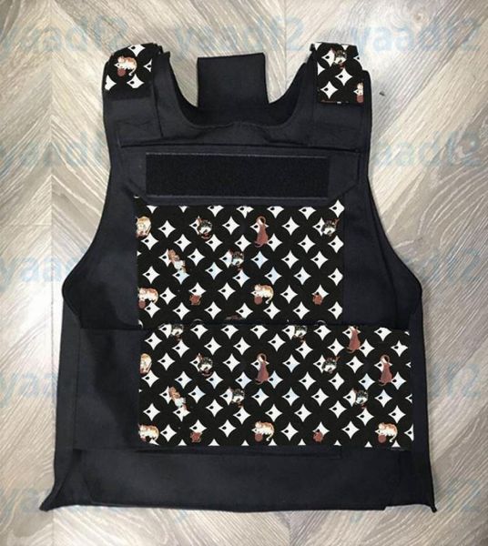 

mens leather tank womnes adjustable plate carrier vest vintage letters blossoming design tactical vests fashion cs game body 9970757, Black;green
