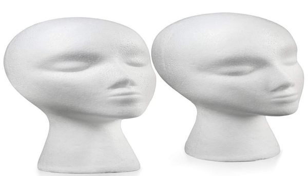 

styrofoam wig head tall female foam mannequin wig stand and holder6366538, Brown