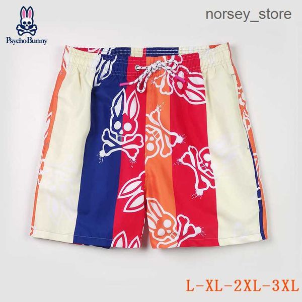 

short beach pants style surfing quick dried flower skeleton rabbit psycho bunny men's home casual 75lk, White;black