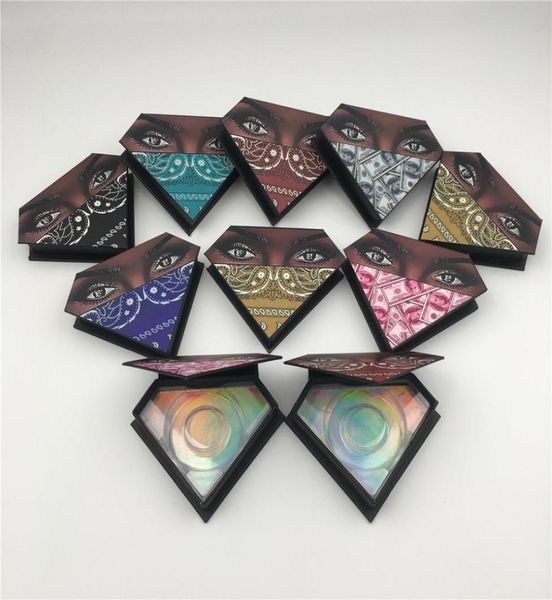 

new pattern lash packaging whole empty lashes packaging boxes rhombus irregular 25mm mink lashes cases eyelash packaging4211044