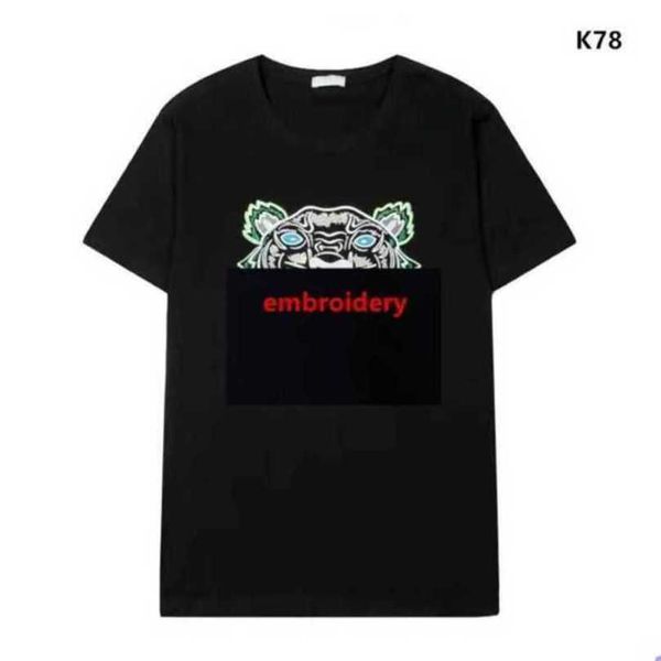 

kenzo tiger tshirts mens designer streetwear tees madam summer with and embroidered version 100% cotton hiphop styles t-shirts asian size s, White