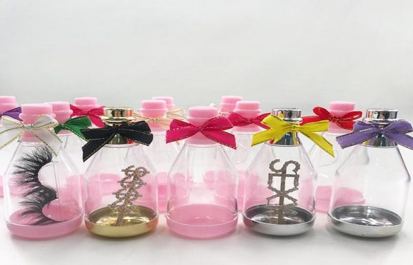 

bow bottle for natural real mink lashes short full strip eyelashes new style lash boxes discount deal eyelashes vendor4880848