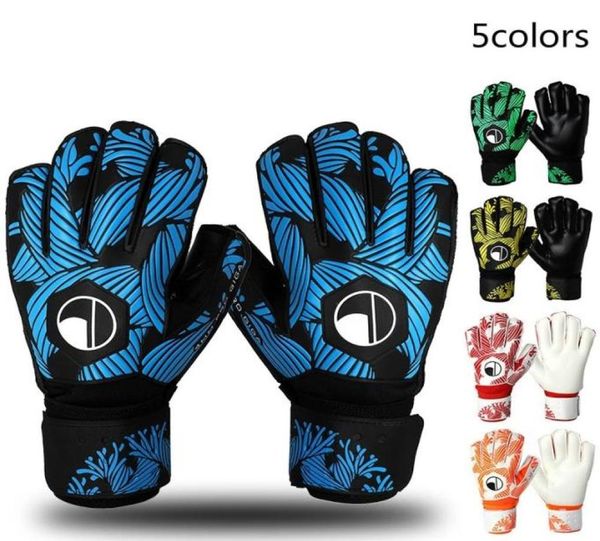 

professional soccer goalie gloves thicken latex football goalkeeper gloves finger saves protector size 8 9 10 luva de goleir1844472, Black
