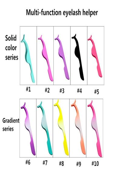 

whole professional gradient color high grade stainless steel eyelash tweezers custom logo tweezers9973860