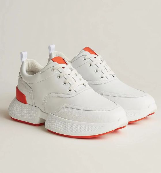 

luxury 2023 giga sneaker shoes men calfskin leather ruber sole trainers graphic design professional party dress discount casual walking eu38, Black