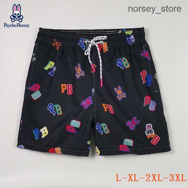 

short beach pants style surfing quick dried flower skeleton rabbit psycho bunny men's home casual gndv, White;black