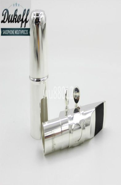 

dukoff metal silver plated mouthpiece for alto tenor soprano saxophone sax nozzle musical instruments accessories size 5 6 7 8 98688372