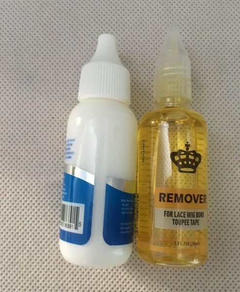 

gost glue lace wig invisible adhesive glue for lace wig toupee strong bold hold 1 bottle 38ml lace wig glue7932214, Black;brown