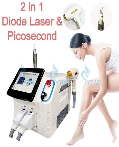 

808nm diode laser hair removal machine 2 in 1 nd yag picosecond remove tattoo9057805, Black