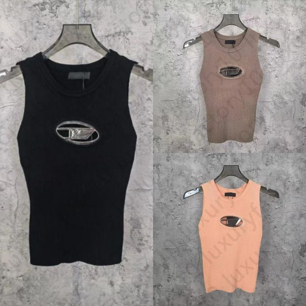 

knit tank designer t-shirt hollow out tee womens knits women sleeveless yoga summer tees, Gray;blue