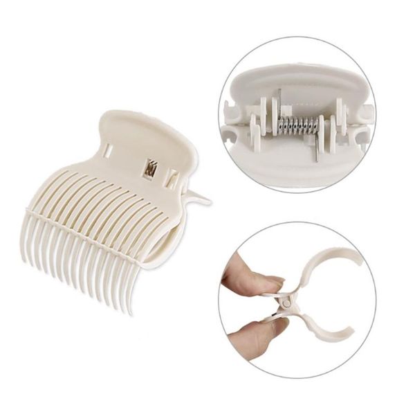 

hair straighteners 12pcs rollers clip roller clips curler claw perm insulation black white color8824238