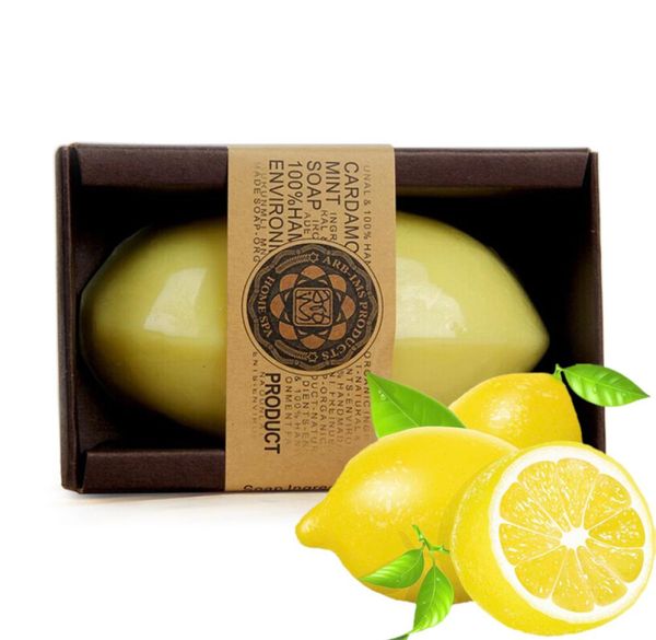 

100 handmade natural essential oil lemon handmade soap face care whitening oil control facial cleaning soaps skin care new1106546