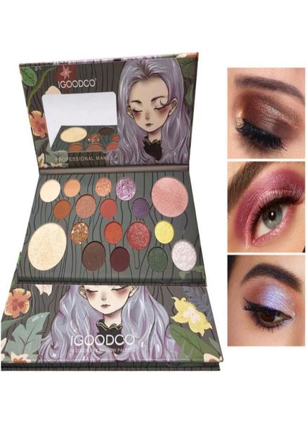 

igoodco makeup swear by it shadow palette 18 colors universally flattering neutral shades ultrablendable rich colors with vel5323226