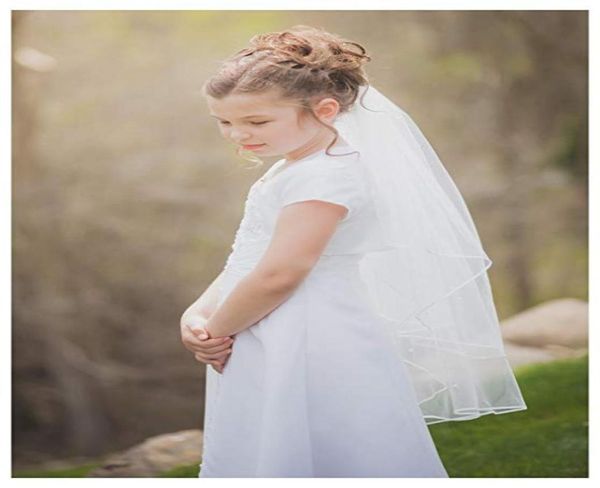 

girl039s communion veils beaded ribbon edge veil with comb 11001 women039s 2 tier spark bridal pearl wedding veil with comb4263830, Black